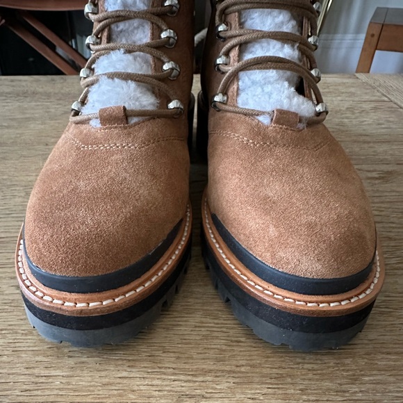 MARC FISCHER Izzie Lugsole Boots New Brown Suede - Picture 7 of 15